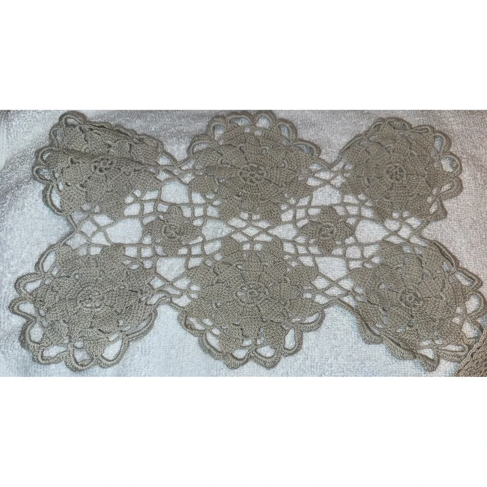 Vintage Doilies Lot Of 3 . Beige Color Great Conditions No‎ Tears Handmade
